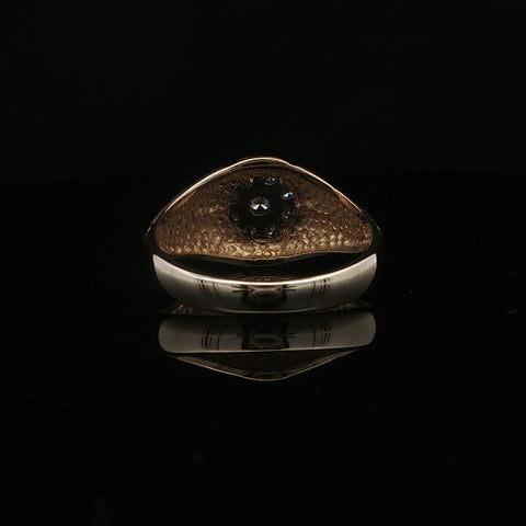 10K Yellow Gold Diamond Cluster Ring