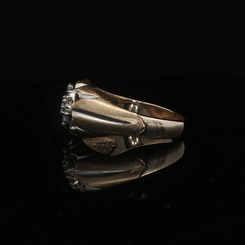 10K Yellow Gold Diamond Cluster Ring