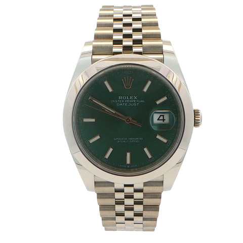 Rolex Datejust 41 Mint Green Dial 126300 – Brand New Complete Set (2026)