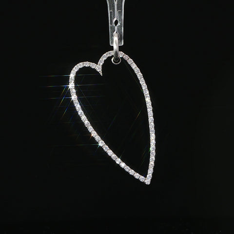 Platinum Diamond Heart Pendant