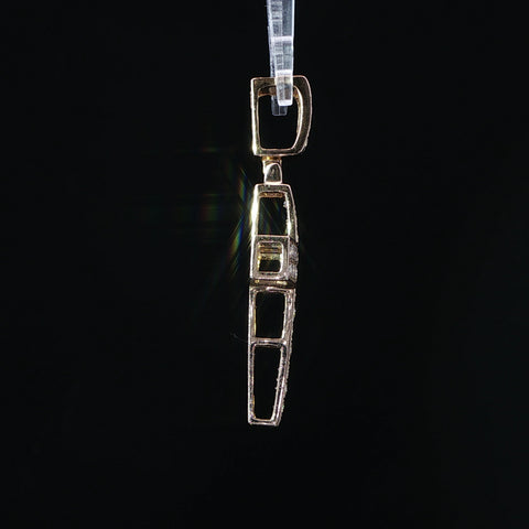 14K Yellow Gold Diamond Cross Pendant