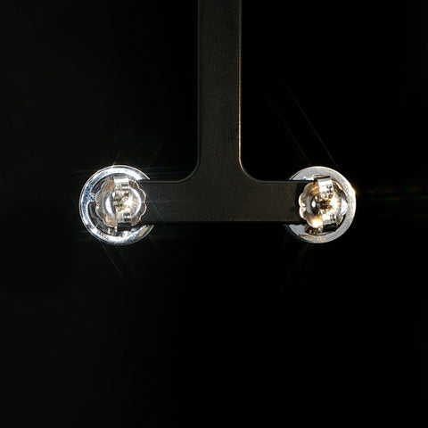 18K White Gold Diamond Button Pave Earrings