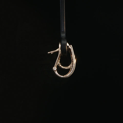 10K Yellow Gold Princess Diamond Huggie Earrings