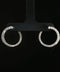 10K White Gold Diamond Front Hoop Earrings