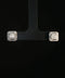 10K White Gold Diamond Square Halo Earrings