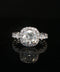 14K White Gold Cushion Cut Diamond Halo Engagement Ring