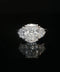 14K White Gold Trilogy Cushion Cut Diamond Engagement Ring