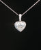 18K White Gold Heart Shaped Lab Diamond Necklace