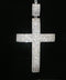 White Gold Multi-Row Diamond Cross Pendant