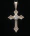 10K Yellow Gold Heart Diamond Cross Pendant