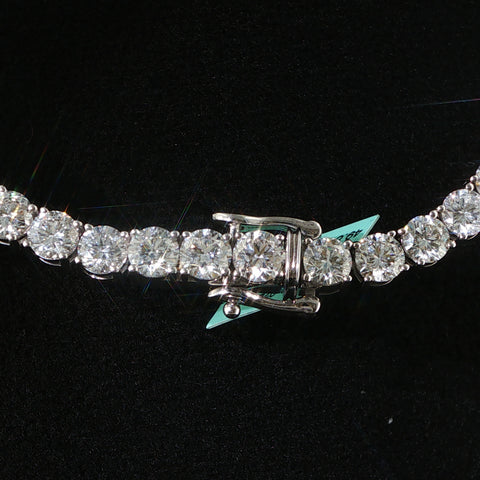 10K White Gold 50 PTR Diamond Tennis Chain