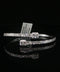 10K White Gold  Diamond Stacking Square Bangle
