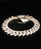 10K Yellow Gold Diamond Cuban Bracelet