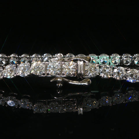 10K White Gold 35 PTR Diamond Tennis Bracelet