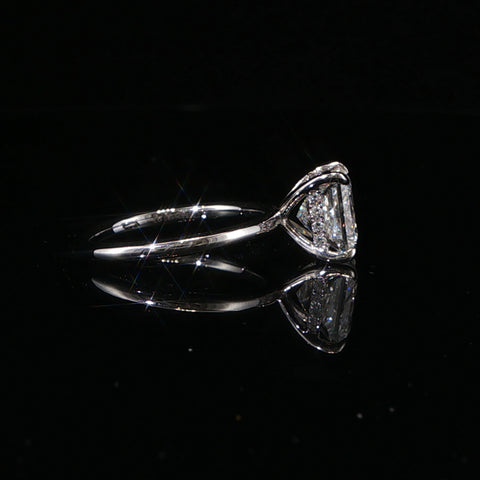 14K White Gold Princess Cut Lab Diamond Engagement Ring | Size 6.5