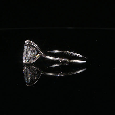 14K White Gold Princess Cut Lab Diamond Engagement Ring | Size 6.5