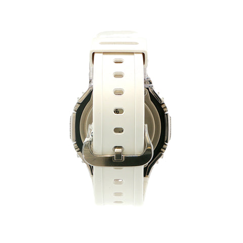 Iced Out G-Shock | Blue Glass | White Strap