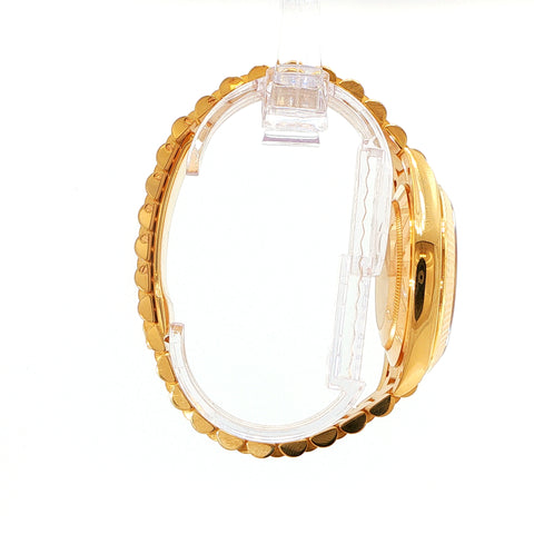 18K Yellow Gold Rolex Day-Date | Factory Baguette Diamond Dial