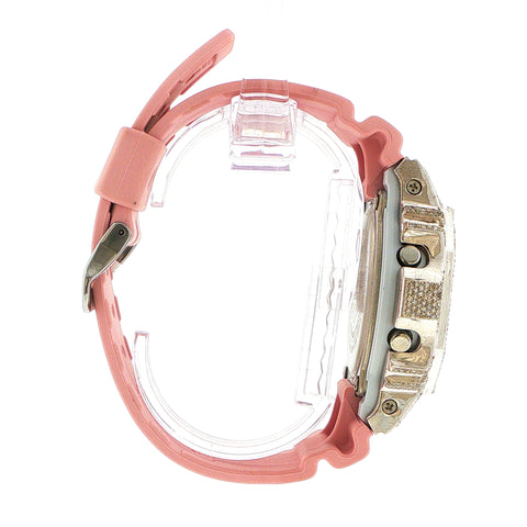 Custom Iced Out G-Shock | Pink Strap | DW-5600SC | 3.9 CTW