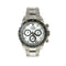 Rolex Daytona stainless steel watch with white "Panda" dial and black ceramic bezel