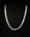 10K White Gold Alternating Pear Shape Diamond Chain | 20 Inch