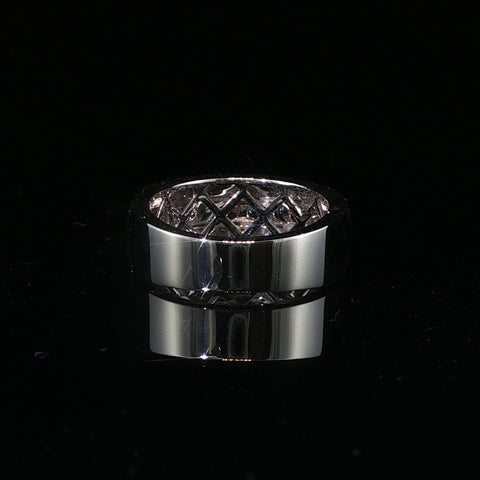 10K White Gold Chanel-Set Lab Diamond Ring | 1.99 CTW | Size 10
