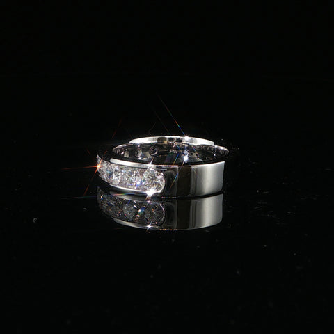 14K White Gold Channel-Set Lab Diamond Ring | 2.01 CTW | Size 10 | 25 PTR