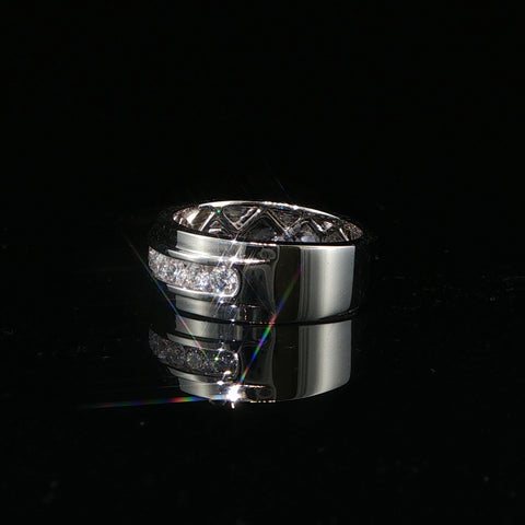 10K White Gold Lab Diamond Channel-Set Ring | 1.02 CTW | Size 10