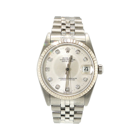 Rolex Datejust 31mm | Silver Diamond Dial | Ref. 68273