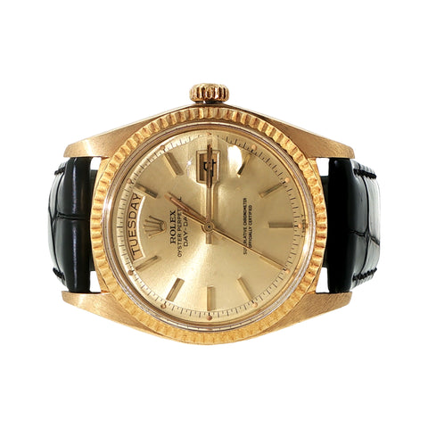 18K Yellow Gold Rolex Day-Date | Leather Strap | Ref. 1803