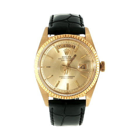 18K Yellow Gold Rolex Day-Date | Leather Strap | Ref. 1803