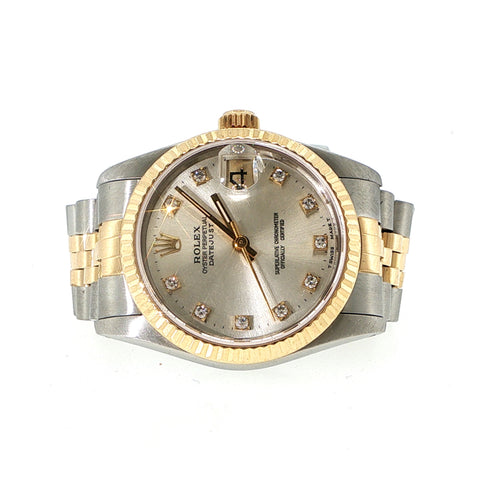 Rolex Datejust 26mm | Factory Silver Diamond Dial | Ref. 68274