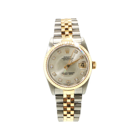 Rolex Datejust 26mm | Factory Silver Diamond Dial | Ref. 68274