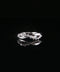 10K White Gold Natural Diamond Swirl Ring | Size 7