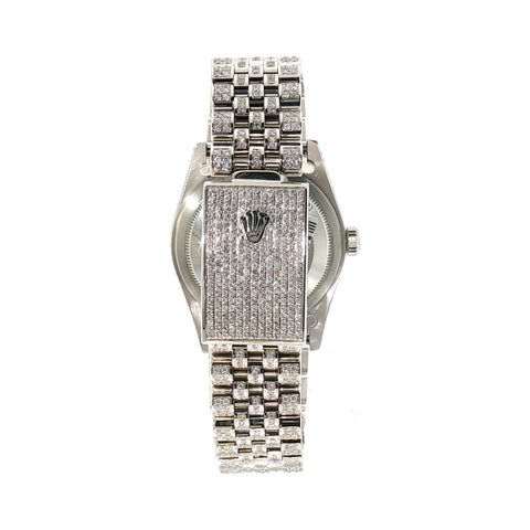 Custom Iced Out Rolex Datejust 36mm | Jubilee Bracelet | 10 CTW