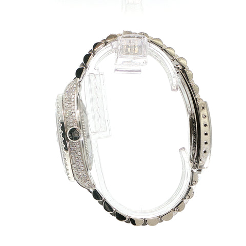 Custom Iced Out Rolex Datejust 36mm | Jubilee Bracelet | 10 CTW