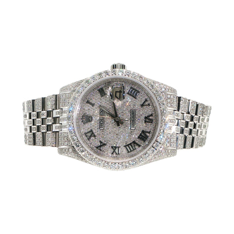 Custom Iced Out Rolex Datejust 36mm | Jubilee Bracelet | 10 CTW
