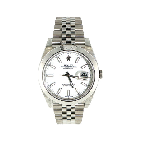 2026 Rolex Datejust 41mm | White Dial | Smooth Bezel | Ref. 126300