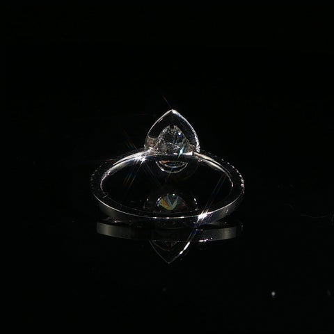 10K White Gold Pear Cut Engagement Ring | 1.5 CTW | Size 7.25
