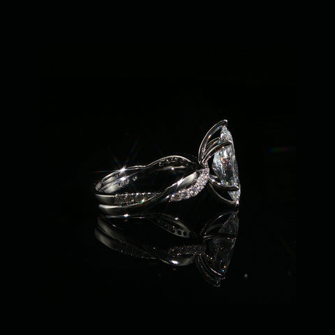 18K White Gold Marquise Diamond Engagement Ring | 2.86 CTW | Size 7.5