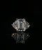 14K White Gold Diamond Trilogy Engagement Ring | 4.89 CTW | Size 7.25