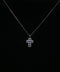 18K White Gold Cross Pendant Necklace | 0.74 CTW | 17-18 Inch