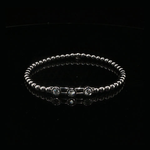 Hulchi Belluni Diamond Solitaire Stretch Bracelet