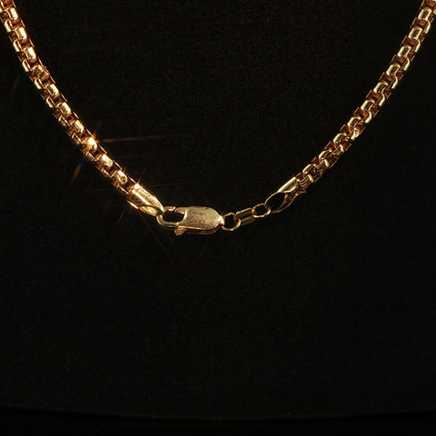 14K Yellow Gold Venetian Box Link Chain | 28 Inch | 19.5 Grams