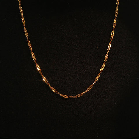21K Yellow Gold Twisted Chain | 20 Inch | 6.43 Grams