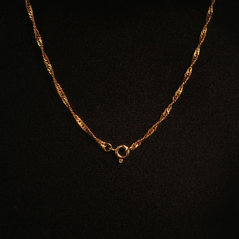 21K Yellow Gold Twisted Chain | 20 Inch | 6.43 Grams
