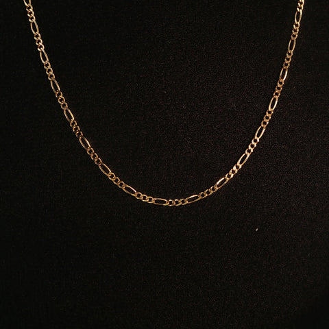 10K Yellow Gold Figaro Chain |16 Inch | 2.56 Grams