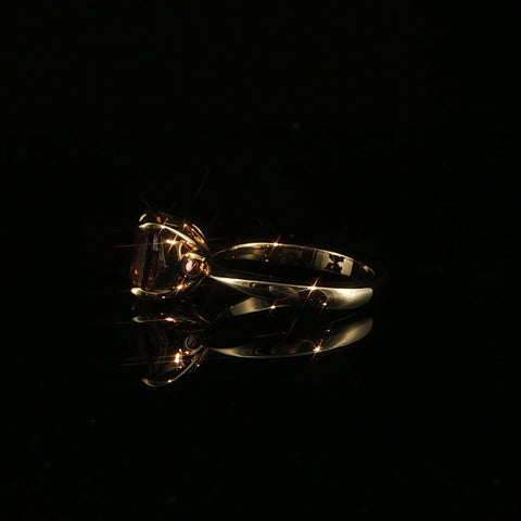 18K Yellow Gold Morganite Cocktail Ring | 2.63 CTW | Size 6