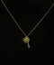 14K Yellow Gold Emerald Palm Tree Pendant Necklace | 18 Inches | 3.45 Grams