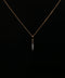 10K Yellow Gold Natural Diamond & Sapphire Spear Pendant | 0.10 CTW